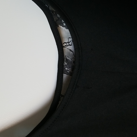 Ekouaer Black Jersey Lace Top Slip Lingerie Size L - Picture 5 of 12